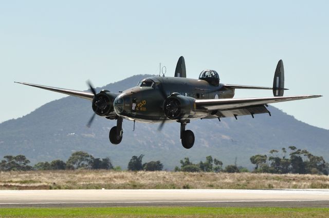 de Havilland Dash 8-400 (VH-KOY) - Built in 1939 by Lockheed (c/n 6041) this is the only Hudson still flying in the world. Delivered to the RAAF in 1941 and served with No. 14, 32 and 6 Squadrons. After the war she was given a civillian life in 1946 with various registrations up until 1973.br /She was restored to flying condition and has been flying since 1993.