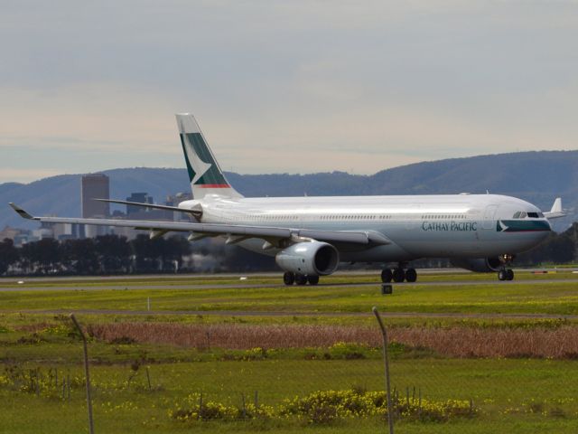 Airbus A330-300 (B-LAJ) - On taxi-way heading for take off on runway 05, for flight home to Hong Kong via Melbourne. Thursday 12th July 2012.