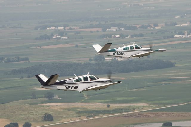 Beechcraft 35 Bonanza (N7835V) - B2OSH Formation Flight N7835V KRFD to KOSH 2014