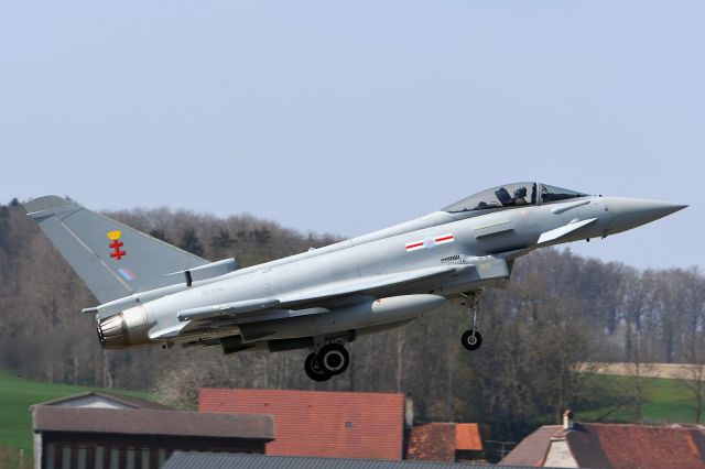 EUROFIGHTER Typhoon — - Switzerland is looking for a new Fighter.br /The Eurofighter was the first in the evaluation process here.br /Used Aircraft: Eurofighter Typhoon FGR.4, Serial #: BS117, single seater, Royal Air Force (RAF) ZK356 (04-12-2019)