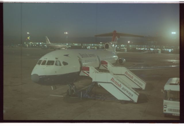 G-ARPW — - British Airways Trident 1C G-ARPW on Shuttle back up duties at Manchester in 1981