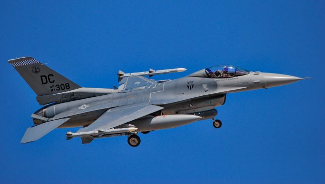 Lockheed F-16 Fighting Falcon (87-0308) - F-16C/D 87-0308 DC 121st Fighter Squadron (121 FS) "Capital Guardians" - District of Columbia Air National Guard 113th Wing located at Joint Base Andrews, Camp Springs, Maryland.br /br /Red Flag 16-3br /Las Vegas - Nellis AFB (LSV / KLSV)br /TDelCorobr /July 26, 2016