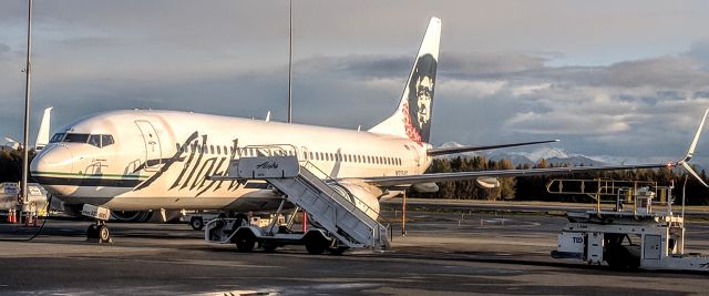 Boeing 737-800 (N535AS) - Alaska Maintenance Apron, Anchorage International Airport