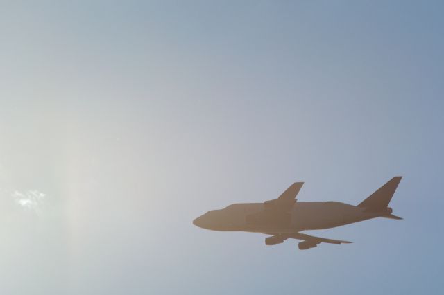 N7188A — - Finally caught the big whale on final approach to JFK - 22R, over Long Island - July 17, 2014br /Flew into sun, tough photo but good outline of the plane