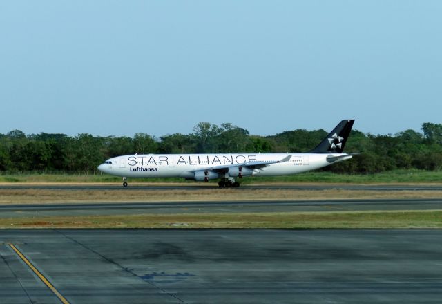 D-AIGY — - Maiden flight arrivaval FRA-PTY.