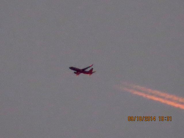 Boeing 737-700 (N284WN) - Southwest flight 3147 from DEN to JAX over Northeastern Oklahoma at 39,000 feet.