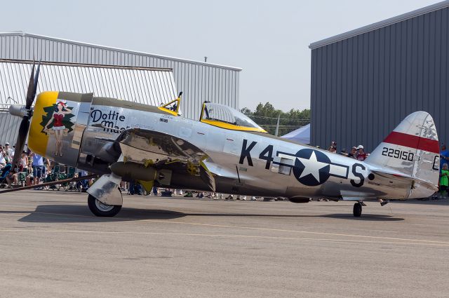 REPUBLIC Thunderbolt (NX47DM) - "Dottie Mae" being unveiled to the public today for the first time. She crashed in an Austrian lake on May 8th 1945 and in 2005 was pulled out of the lake. 12 years later she became fully restored and airworthy. For the first time in 72 years she flew for the first time for the public today. Full Quality Photo --> a rel=nofollow href=http://www.airliners.net/photo/Untitled/Republic-P-47D-Thunderbolt/4543477http://www.airliners.net/photo/Untitled/Republic-P-47D-Thunderbolt/4543477/a