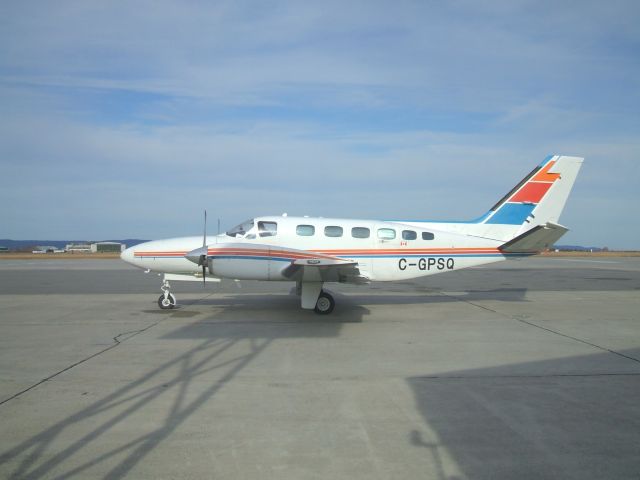 Cessna Conquest 2 (C-GPSQ) - Parked at Woodward Aviation F.B.O. Goose Airport NL.. Oct 25/08