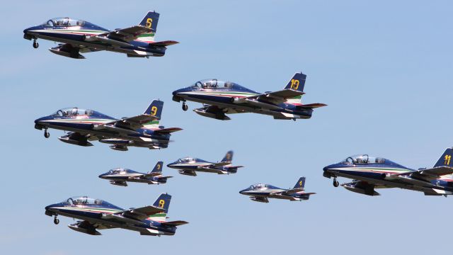 — — - The Frecce Tricolori at RIAT 2014