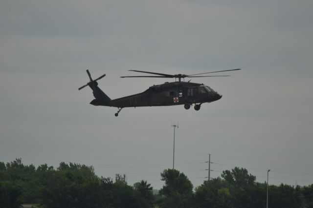 Sikorsky S-70 — - UH-60 Medvac Army helo preparing to landing in Sioux Falls SD on 6-12-15