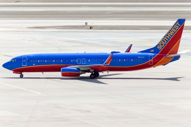 Boeing 737-800 (N8315C) - This Southwest jets seems to be in need of a refresh and repaint. One of the few times Ive seen ETOPs being shown on the tail end of the aircraft