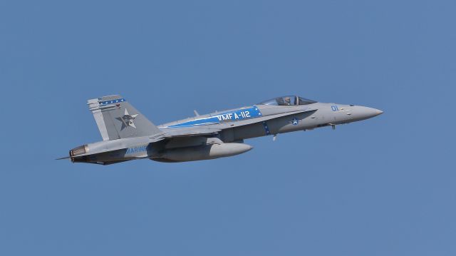 McDonnell Douglas FA-18 Hornet (16-3702) - VMFA-112 Cowboy Air Show F-18 flying our of AFW