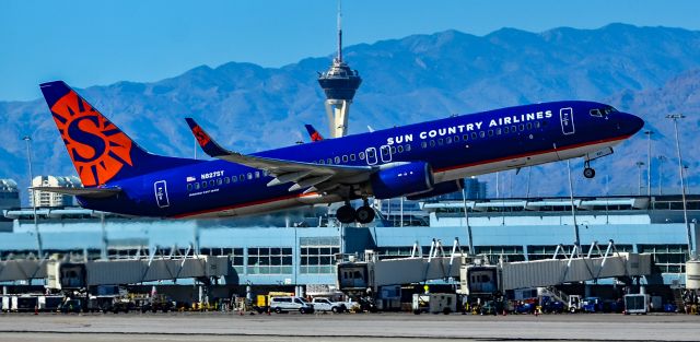 Boeing 737-800 (N827SY) - N827SY Boeing 737-8F2 - Sun Country Airlines s/n 34412 - Harry Reid International Airport KLASbr /Photo: TDelCorobr /September 7, 2023