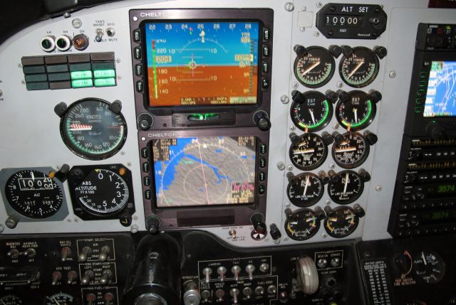 Beechcraft King Air 100 (N24EM) - A King Air 100 equipped with Chelton avionics.