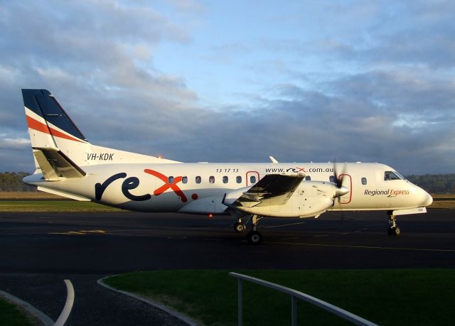 Saab 340 (VH-KDK) - Regional Express Saab 340A VH-KDK (msn 016) at Wynyard Airport Tasmania on May 18, 2008.