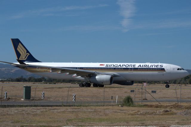 Airbus A330-300 (9V-STE) - On taxi-way heading for take off on runway 05, for flight home to Singapore. Thursday, 4th April 2013.