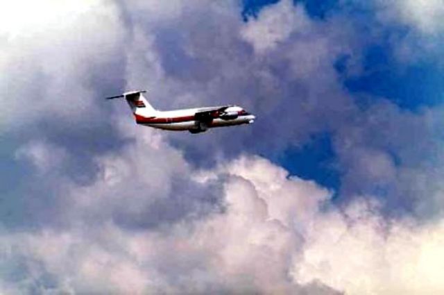 Avro Avroliner (RJ-70) — - I took this picture of Presidentials BAe146 flying out of IAD.