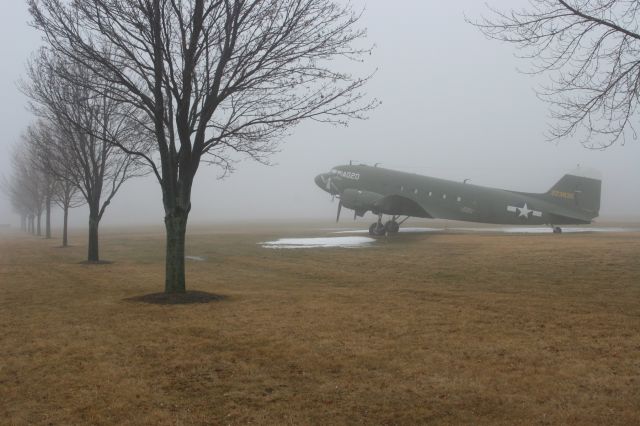 Douglas DC-3 — - C-47 Special Delivery at EAA Museum Oshkosh, WI Foggy Day