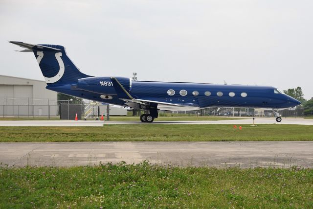 Gulfstream Aerospace Gulfstream V (N931FL) - Indianapolis Colt's organizations newest addition this beautiful 2015 build G-V SP (G550) as seen 06-06-23