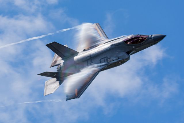 — — - Aircraft: Lockheed Martin F-35A Lightning IIbr /Registration: 14-5107br /Home Base: Luke AFBbr /Squadron: 61 Fighter Squadronbr /Pilot: Captain Andrew "Dojo" Olsonbr /2019 New York International Airshow