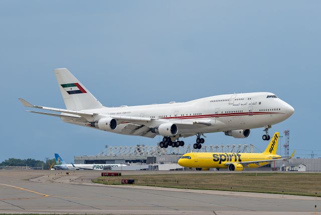 Boeing 747-400 (A6-HRM) - DUB1 Heavy, arriving at KCLE tonight (30 Jul 2024) after an 8-hour flight from Geneva Cointrin Int'l (GVA / LSGG).