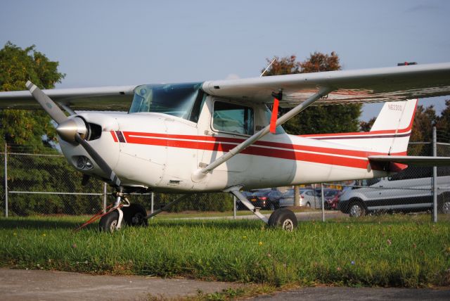 Cessna 152 (N6230Q) - N6230Q, A Cessna 152, Sits on the grass at an event at the Ithaca Tompkins Regional Airport