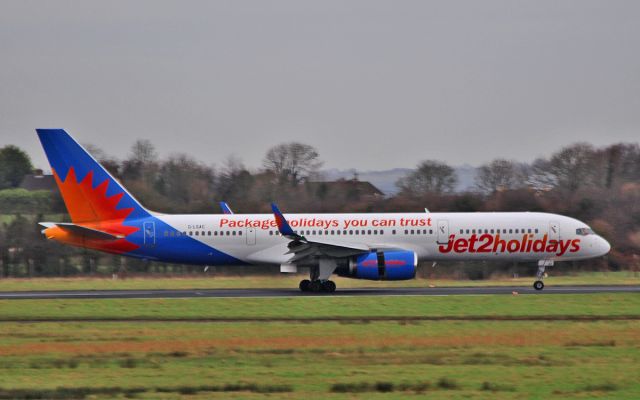 Boeing 757-200 (G-LSAC) - jet2holidays b757-2 g-lsac landing at shannon 6/1/16.