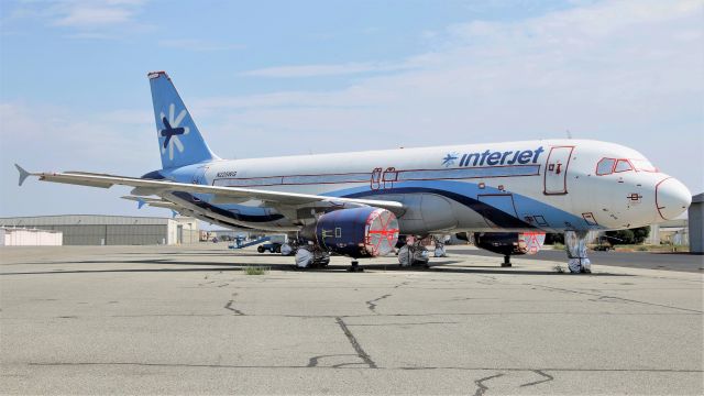 Airbus A320 (N225WG) - A former Interjet A320-200 stored at Chino after being returned to its lessor. 