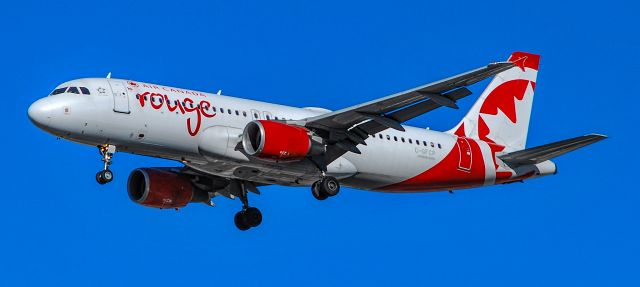 Airbus A320 (C-GFCP) - C-GFCP Air Canada Rouge Airbus A320-214 s/n 3123 - Harry Reid International Airport  KLASbr /Photo: TDelCorobr /January 8, 2024