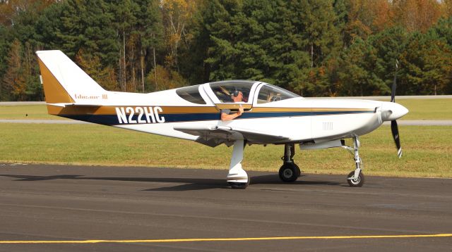 STODDARD-HAMILTON Glasair (N22HC) - A Glasair III taxiing along the ramp at Folsom Field, Cullman Regional Airport, AL, during the Elks Lodge 1609 sponsored Cullman Veterans Day Celebration - November 4, 2017.