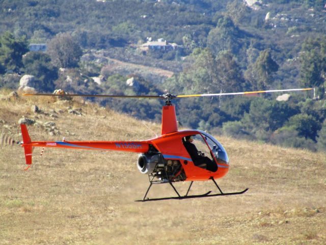 Robinson R-22 (N155SH) - Lifting off from Ramona