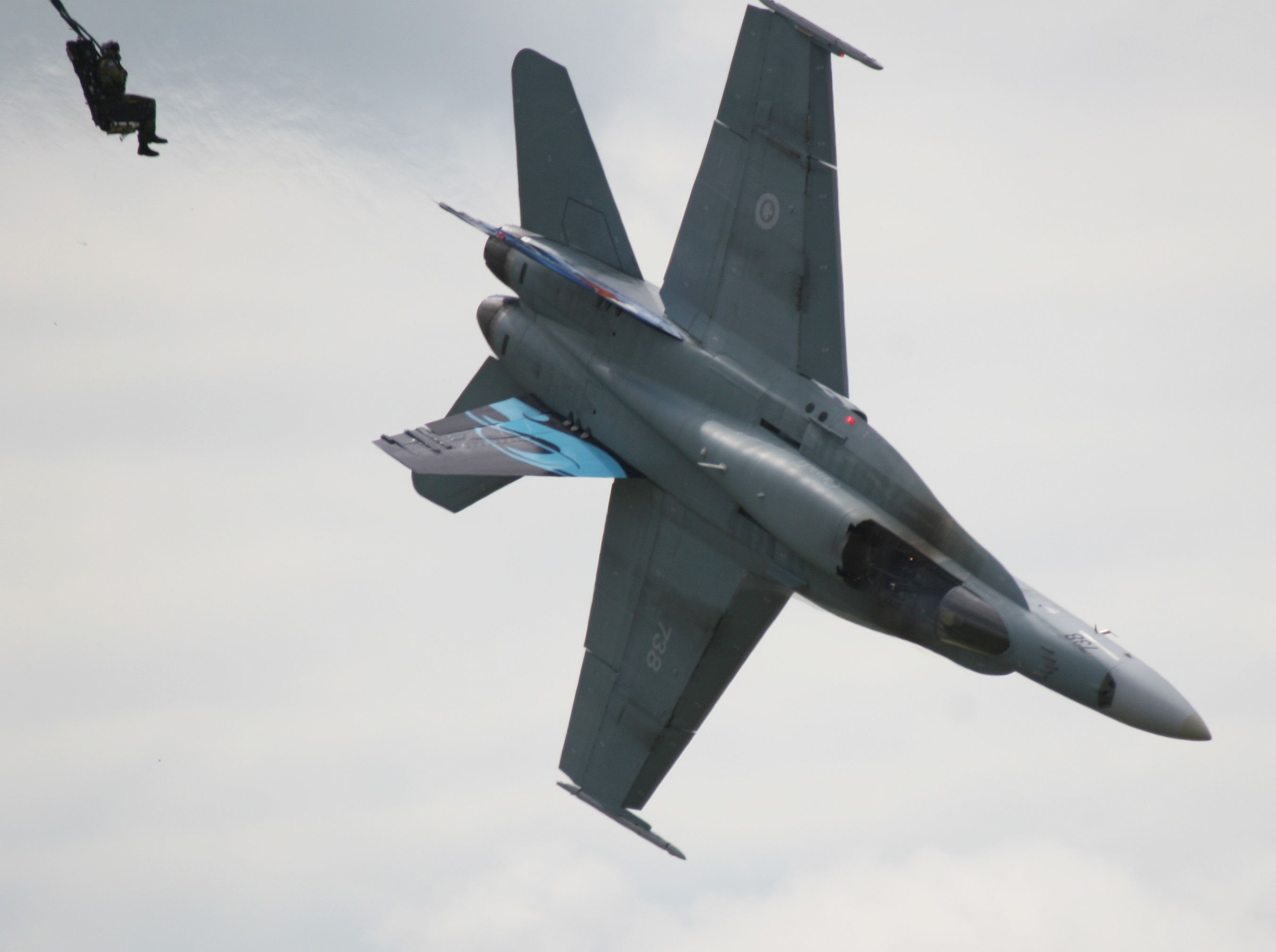 McDonnell Douglas FA-18 Hornet (18-8738) - Brian watches as his stricken hornet lives its last moment