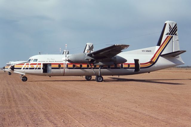 Beechcraft Bonanza (36) (VH-MMR) - AIRLINES OF SOUTH AUSTRALIA - FOKKER F-27-200 FRIENDSHIP - REG : VH-MMR (CN 10303) - BIRDSVILLE QLD. AUSTRALIA - YBDV (4/9/1982) 35MM SLIDE SCANNED WITH A EPSON PERFECTION V700 FLATBED SCANNER.