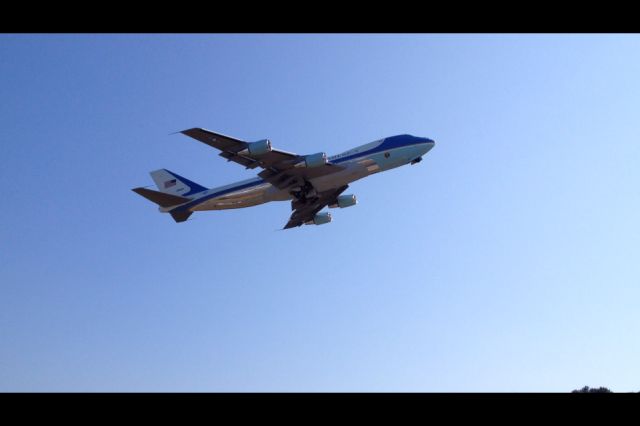 Boeing 747-200 (AIRFORCE1) - Airforce 1 leaving Boeing Field headed to New Orleans on Wednesday July 25th 2012.