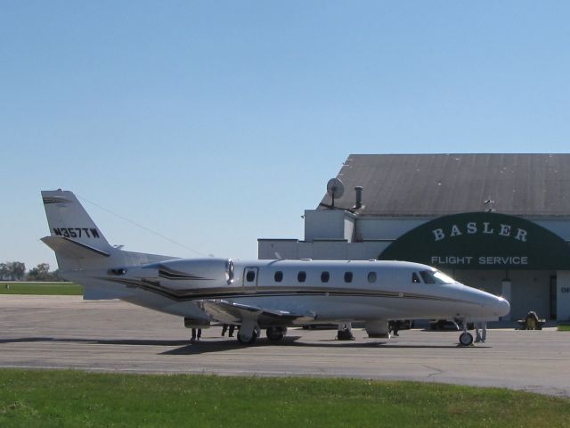 Cessna Citation Excel/XLS (N357TW) - Taken on Basler ramp on a bright sunny day Oshkosh WI USA