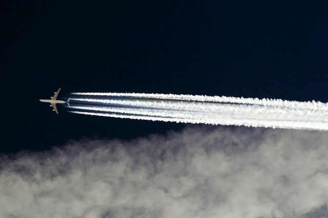 Airbus A340-300 (F-OSUN) - As seen from KLSV, heading for CDG from KLAX