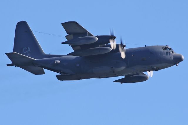 Lockheed C-130 Hercules (66-0216) - California ANG - Lockheed MC-130P flying over Catalina Island in California on January 28, 2017.