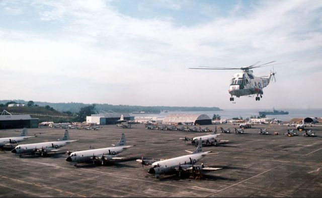 AEH42 — - "Departure" H-3 HS-4 Black Knights. VP-16 "War Eagles" P3C Orion - VP-22 "Blue Geese" P3C Orion line - 3 of 3 pics NAS Cubi Point, Phillipines