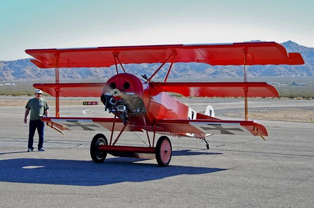 N425CR — - N425CR Grube Christopher R FF-DR1 C/N 11178 - Fokker Dr.1 Triplane (Full Size Flying Replica)br /br /Build entirely from blueprint plans only.br /This is not a kit plane.br /Estimated completion date: Summer 2010br /Build over 13 years by; Christopher Grube and Robert Grubebr /br /12th Annual Apple Valley Air Showbr /br /Apple Valley Airport (APV) (KAPV)br /California, USAbr /TDelCorobr /October 12, 2013