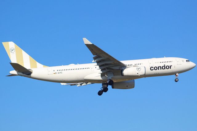 Airbus A330-200 (D-AIYC) - A Condor A330-200 landing at Frankfurt Airport.br /br /Location: Viewpoint "West Runway"/Aussichtspunkt "Startbahn West".br /Date: 13.02.23 (dd/mm/yy