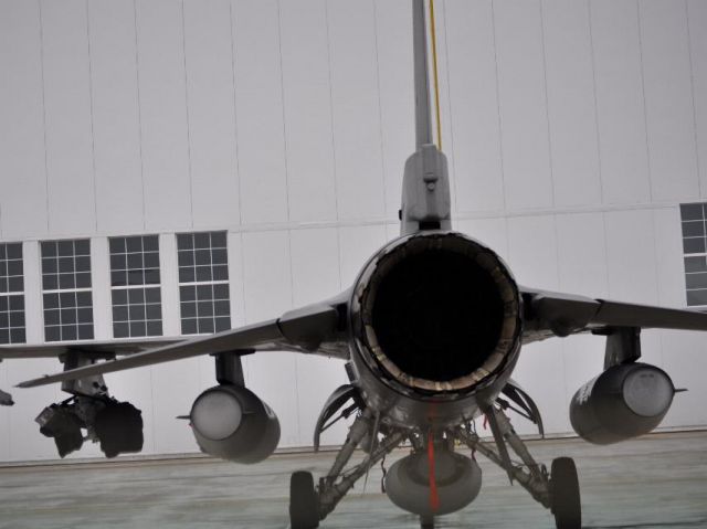 Lockheed F-16 Fighting Falcon (N91349) - Imagine looking down the barrel of this engine.