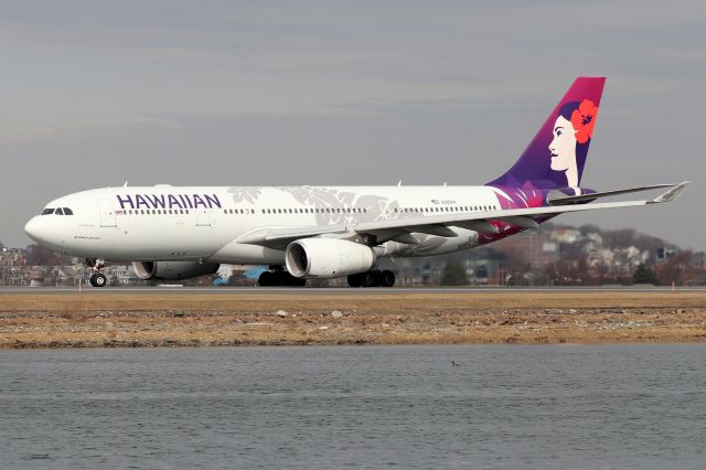 Airbus A330-300 (N385HA) - 'Hawaiian 89' lined up for the 11 hr flight to Daniel K. Inouye International Airport in Honolulu