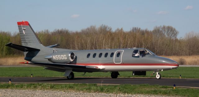 Cessna Citation II (N550G) - A busy day at TEB. Great ATC controllers - an amazing rate of departures. They really do their best.