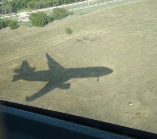 Boeing MD-11 (N601FE) - On final at DFW.  (Taken as jump seater, not PIC)