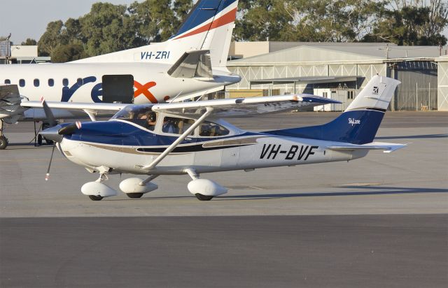 Cessna Skylane (VH-BVF) - Red Peppercorns Pty Ltd (VH-BVF) Cessna 182T Skylane taxiing at Wagga Wagga Airport.