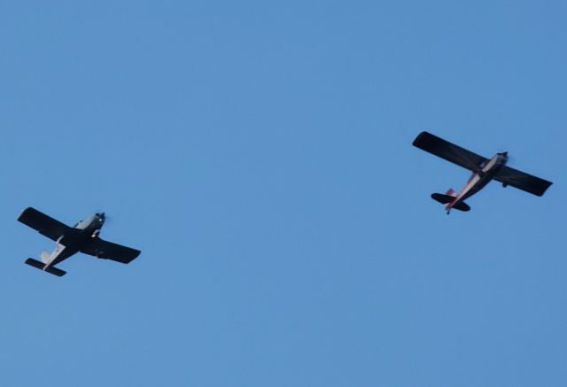 CHAMPION Sky-Trac (N189B) - N1677J & N189B in formation flying over SOMD