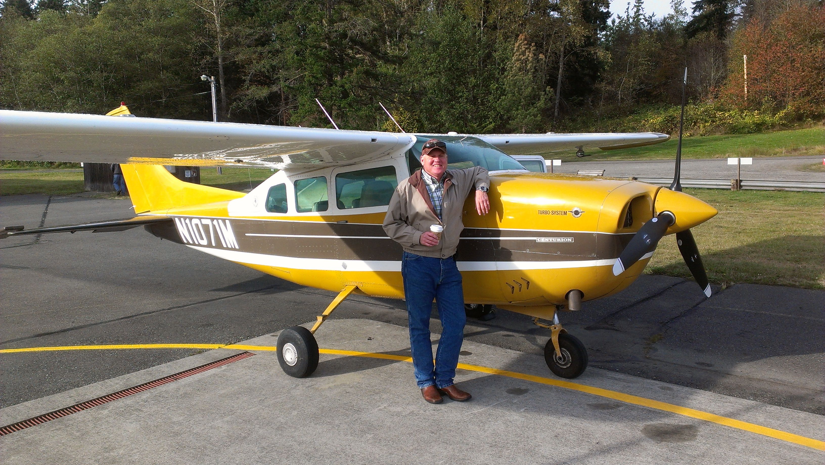 — — - Picking up N1071M at Port Townsend, WA after completing first annual as owner.