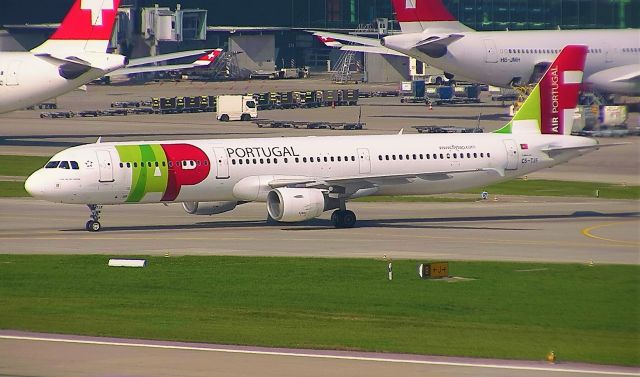 Airbus A321 (CS-TJF) - Taxiing for departure. 