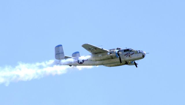 North American TB-25 Mitchell (43-0832) - The B-25 "TAKE OFF TIME" is based at Millville, NJ, and is owned by Tom Duffy.  photo location Ocean City, NJ Airshow 9-19-2010 fly by