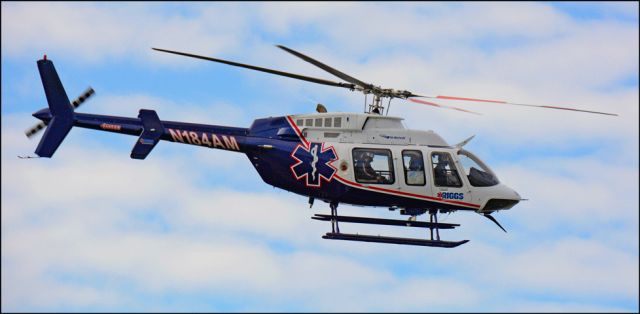 Bell 407 (N184AM) - Lifeguard Helicopter departing the Merced Regional Airport (KMCE)